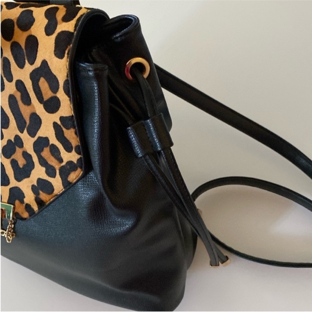Dune London Backpack Black Leopard Accent - Picture 7 of 14